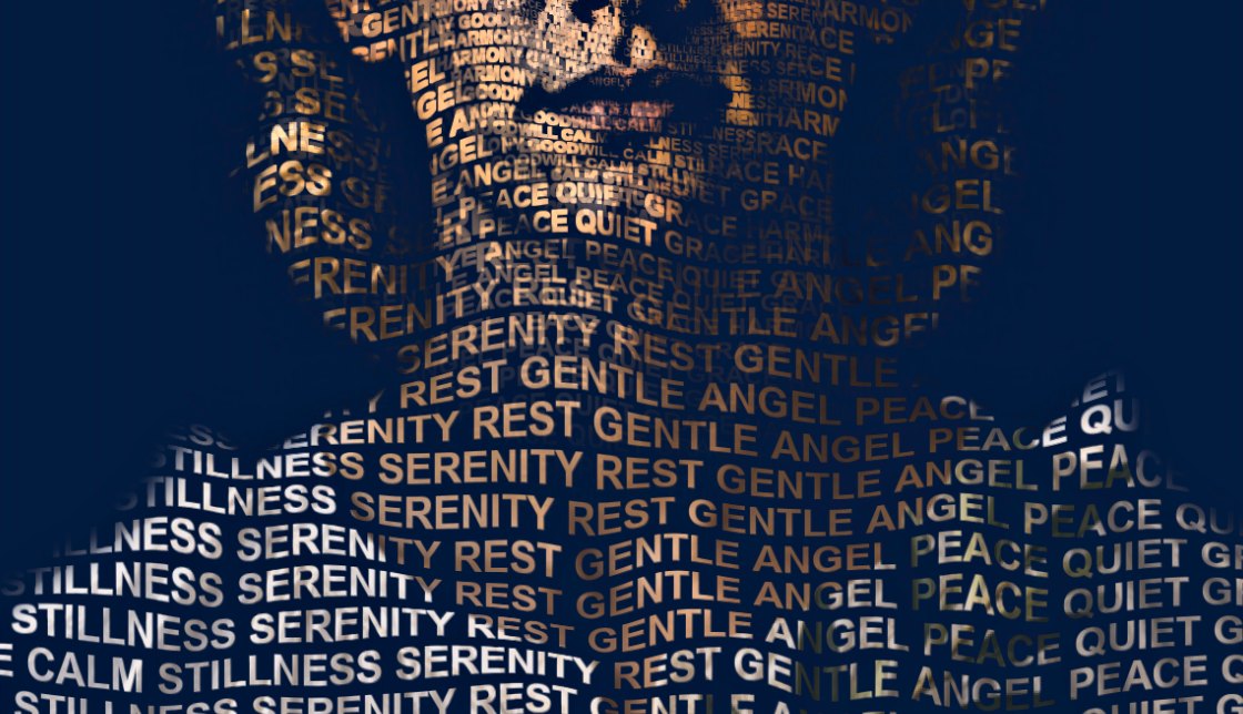 Close-up of the words