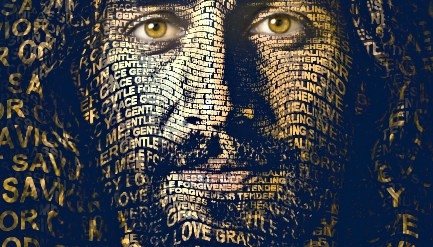 Close-up of the words
