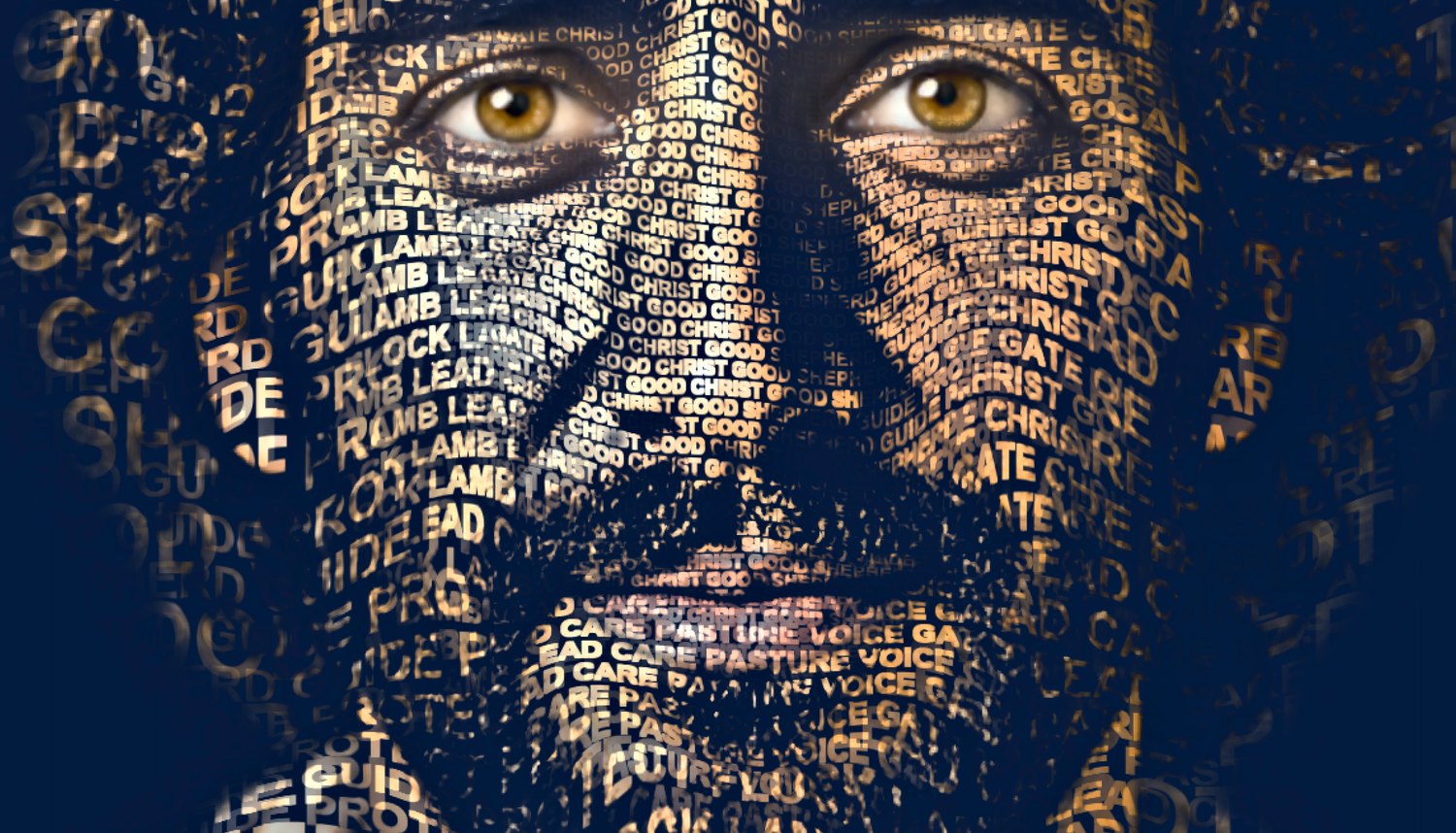 Close-up of the words