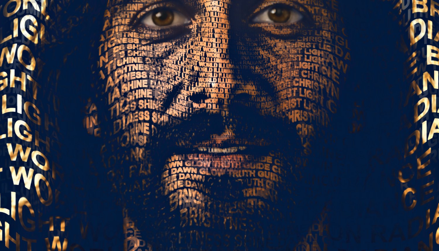 Close-up of the words