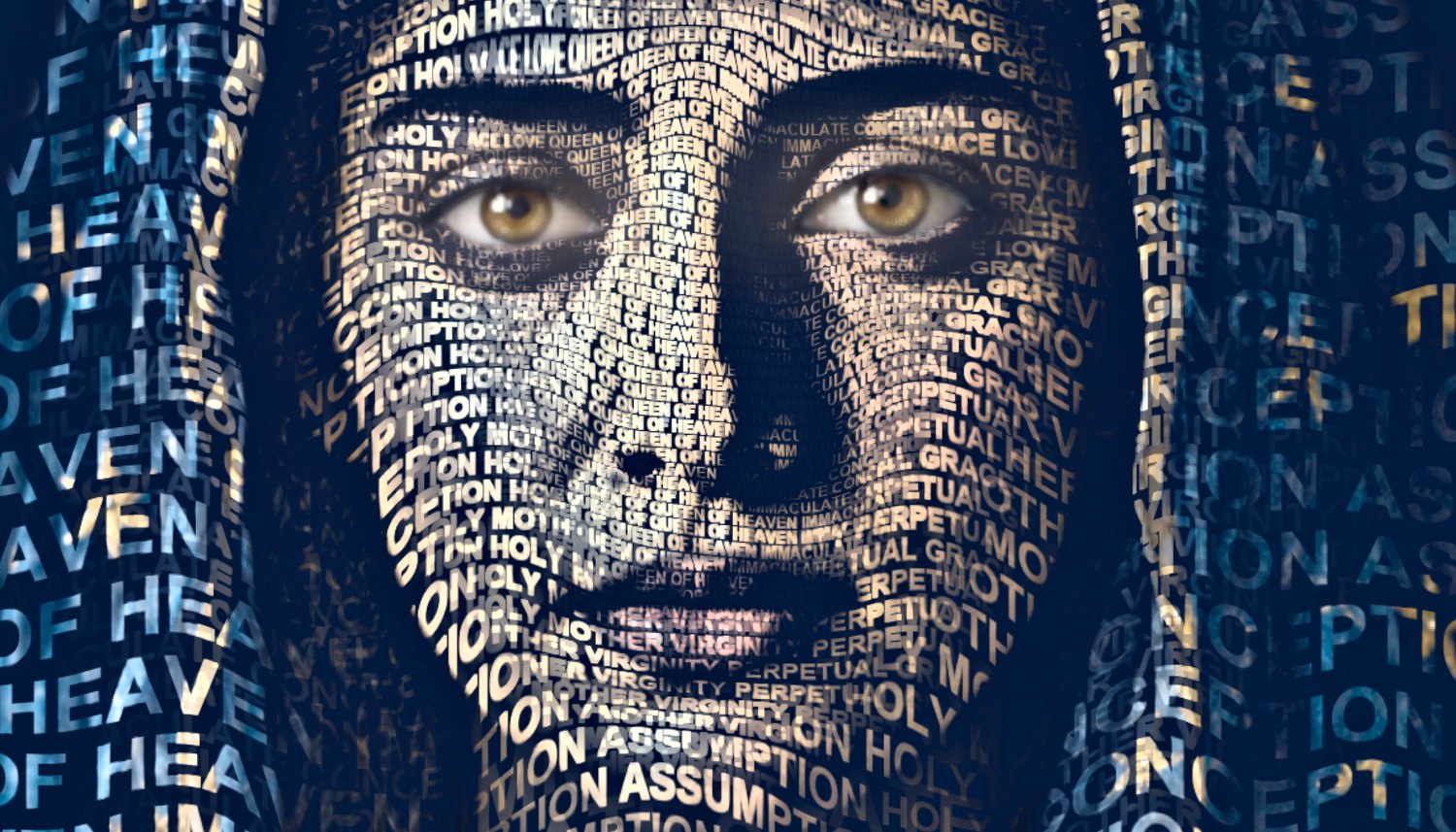 Close-up of the words