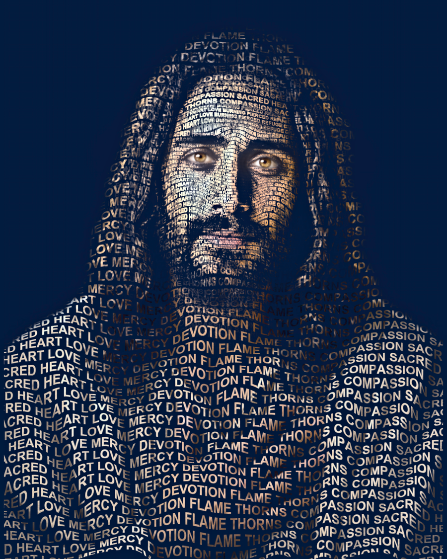 Sacred Heart &mdash; sacred word portrait