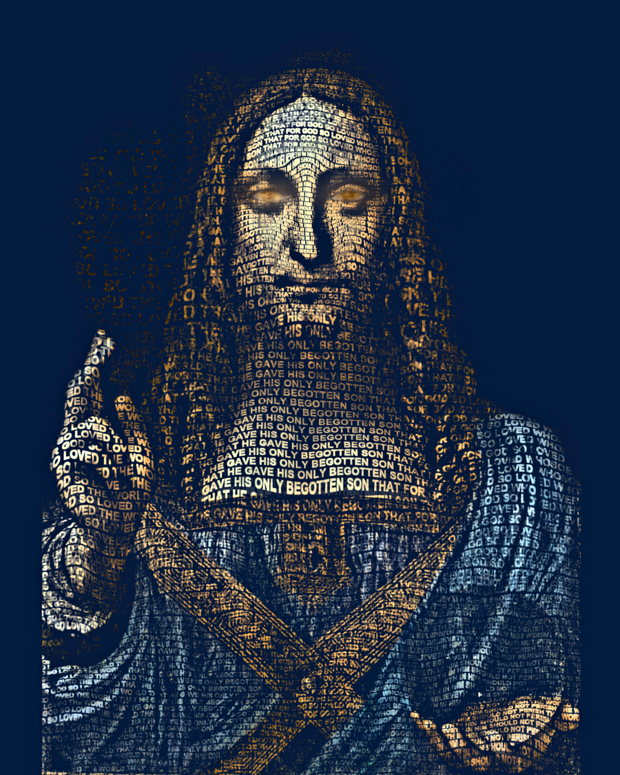 Salvator Mundi — sacred word portrait