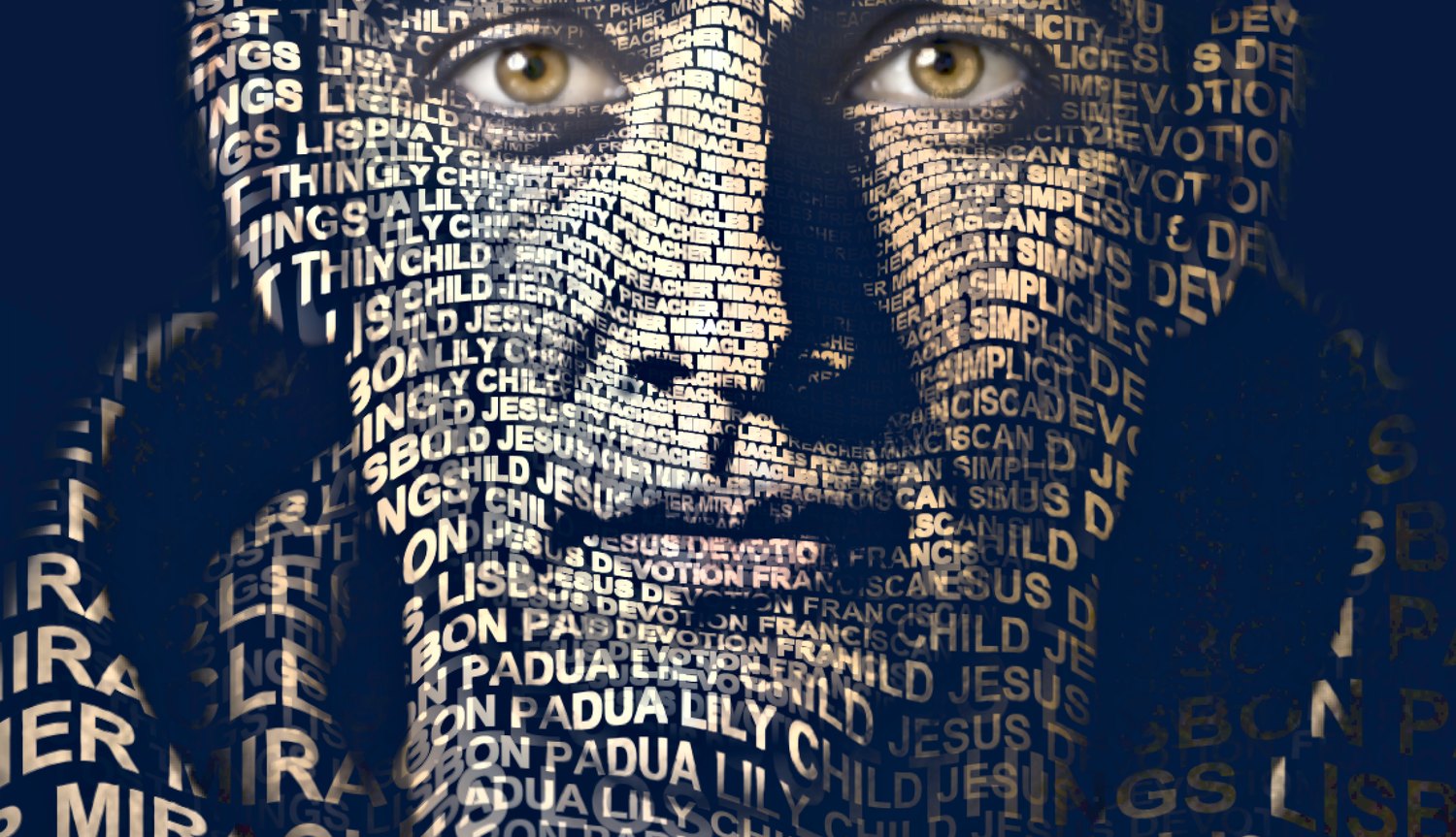 Close-up of the words
