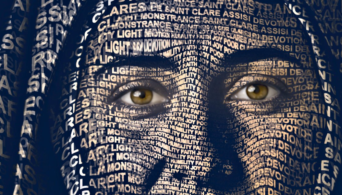 Close-up of the words