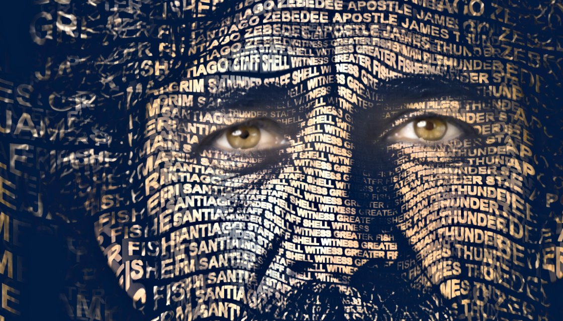 Close-up of the words