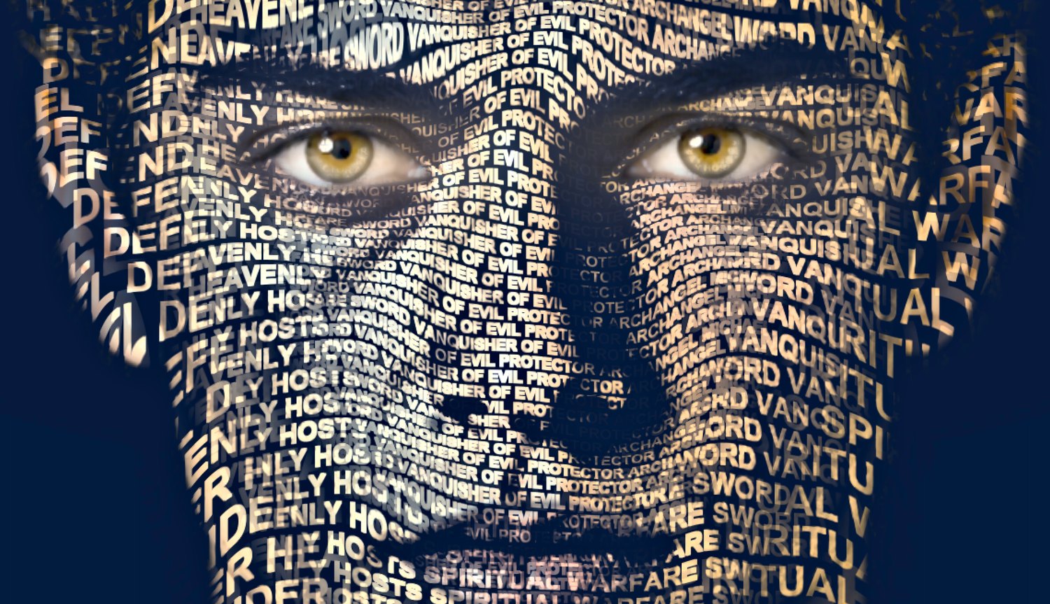 Close-up of the words